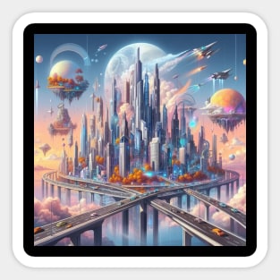 Floating City 1A . Sticker